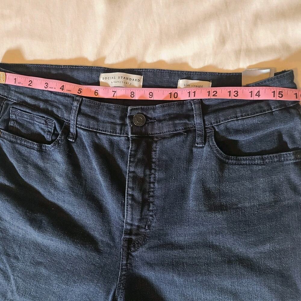 Social Standard by Sanctuary Women’s Size 12 Dark Wash Straight Slim Jeans - Picture 5 of 6